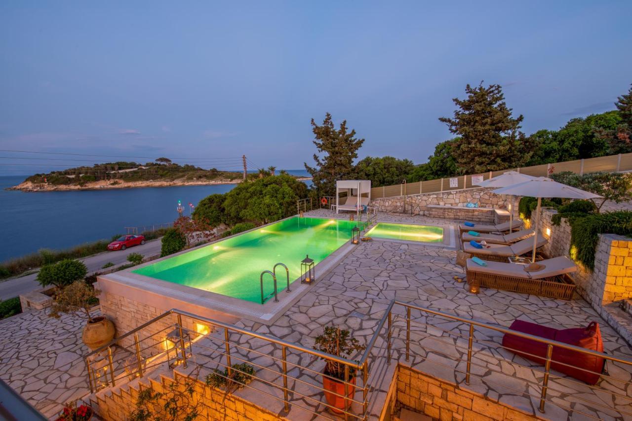 Villa Terra Del Nonno With Sea Views & Pool Gaios Exteriör bild